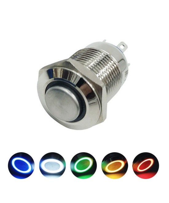 Pulsador con enclavamiento y Luz (NO)