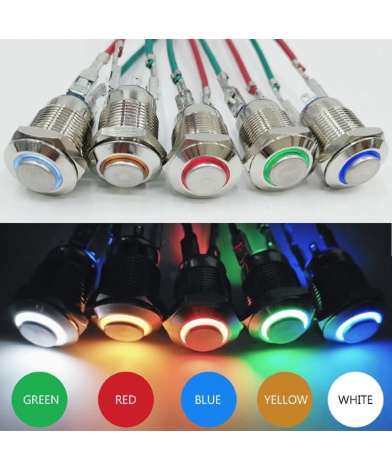 Pulsador con enclavamiento y Luz (NO)