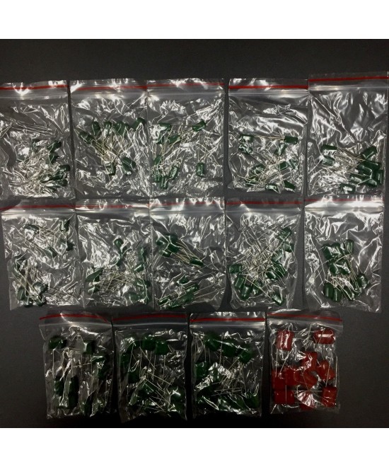 Kit de capacitores ceramicos 630V 14 valores 140 unidades