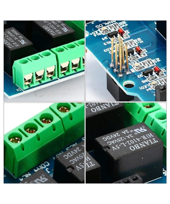 Shield de rele de cuatro canales