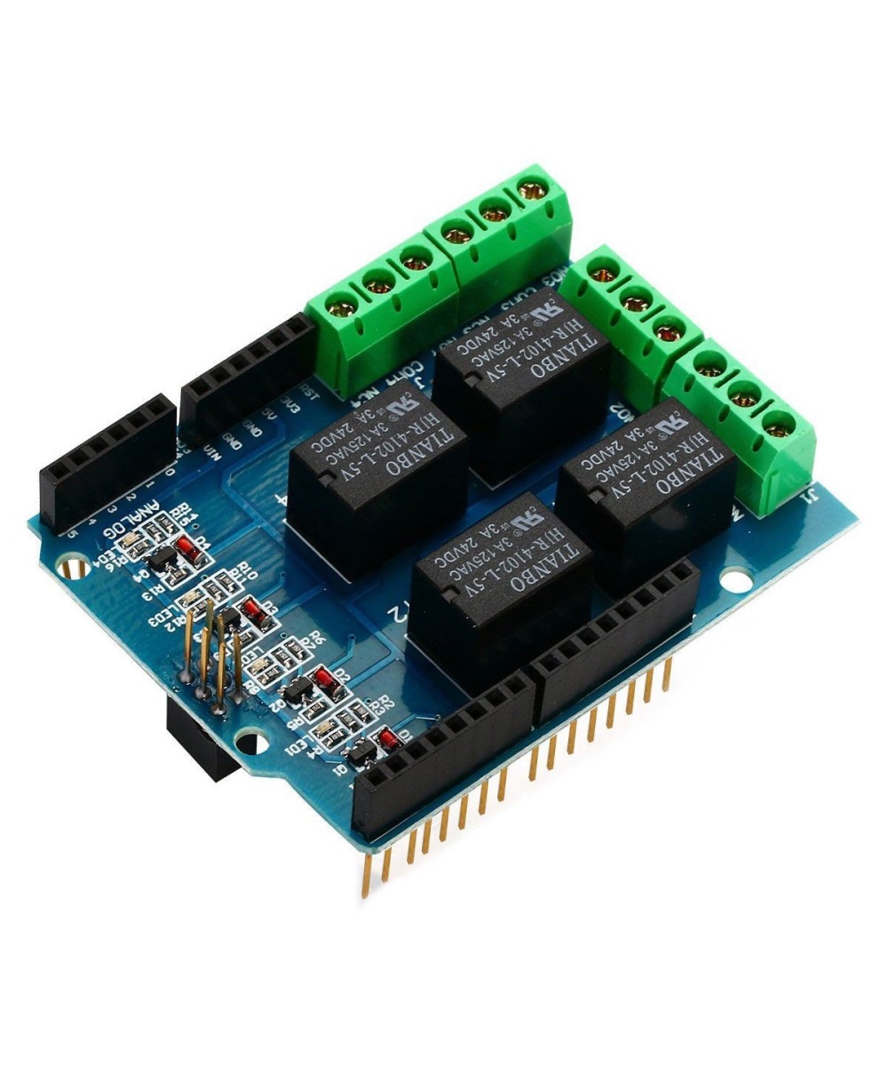 Shield de rele de cuatro canales