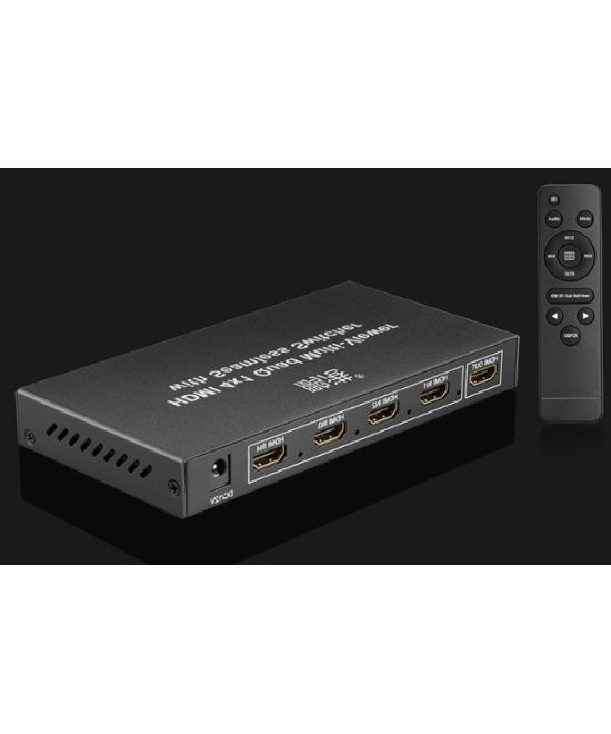 Separador Multipantalla de 4 entradas a 1 salida HDMI