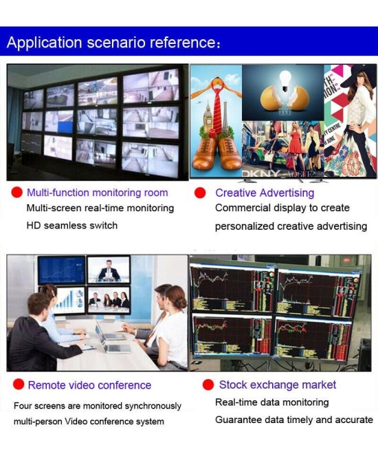 Separador Multipantalla de 4 entradas a 1 salida HDMI
