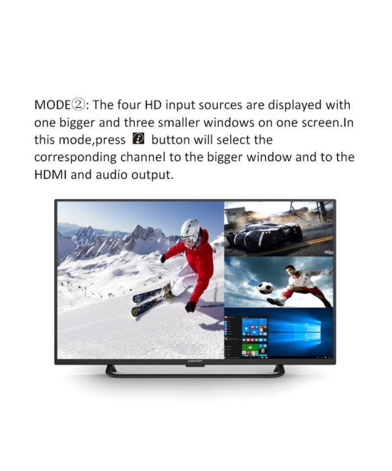 Separador Multipantalla de 4 entradas a 1 salida HDMI