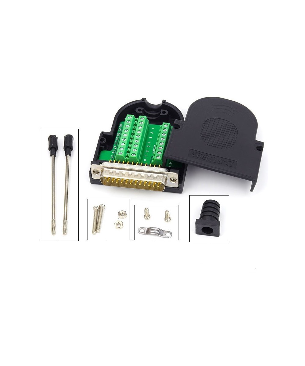 Conector macho DB25 con tornillos