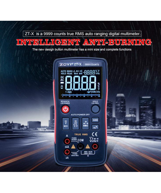 Multimetro autorango, frecuenciometro ZOYI ZT-X