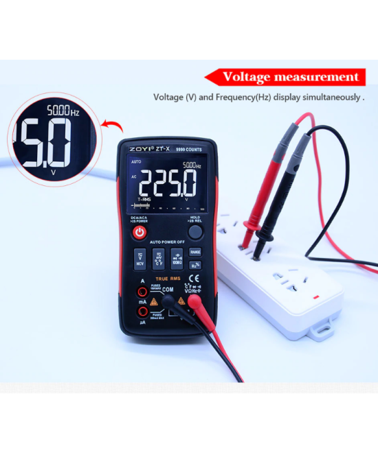 Multimetro autorango, frecuenciometro ZOYI ZT-X