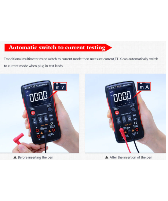 Multimetro autorango, frecuenciometro ZOYI ZT-X
