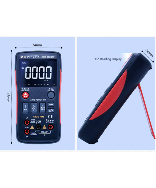 Multimetro autorango, frecuenciometro ZOYI ZT-X