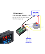 Medidor de voltaje y corriente DC 0-100V 0-10A