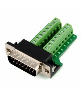 Conector macho DB15 con tornillos