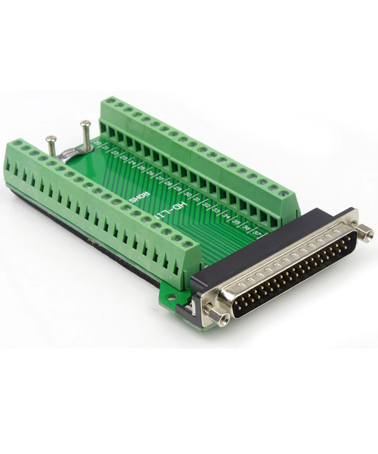 Conector DB37 macho con tornillos