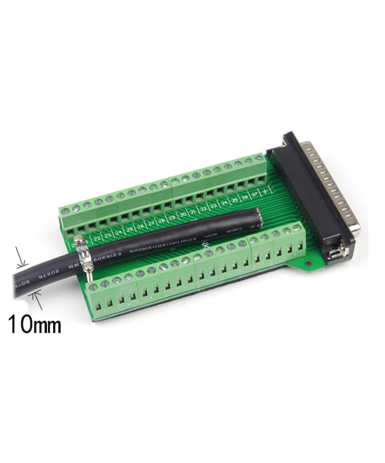 Conector DB37 macho con tornillos