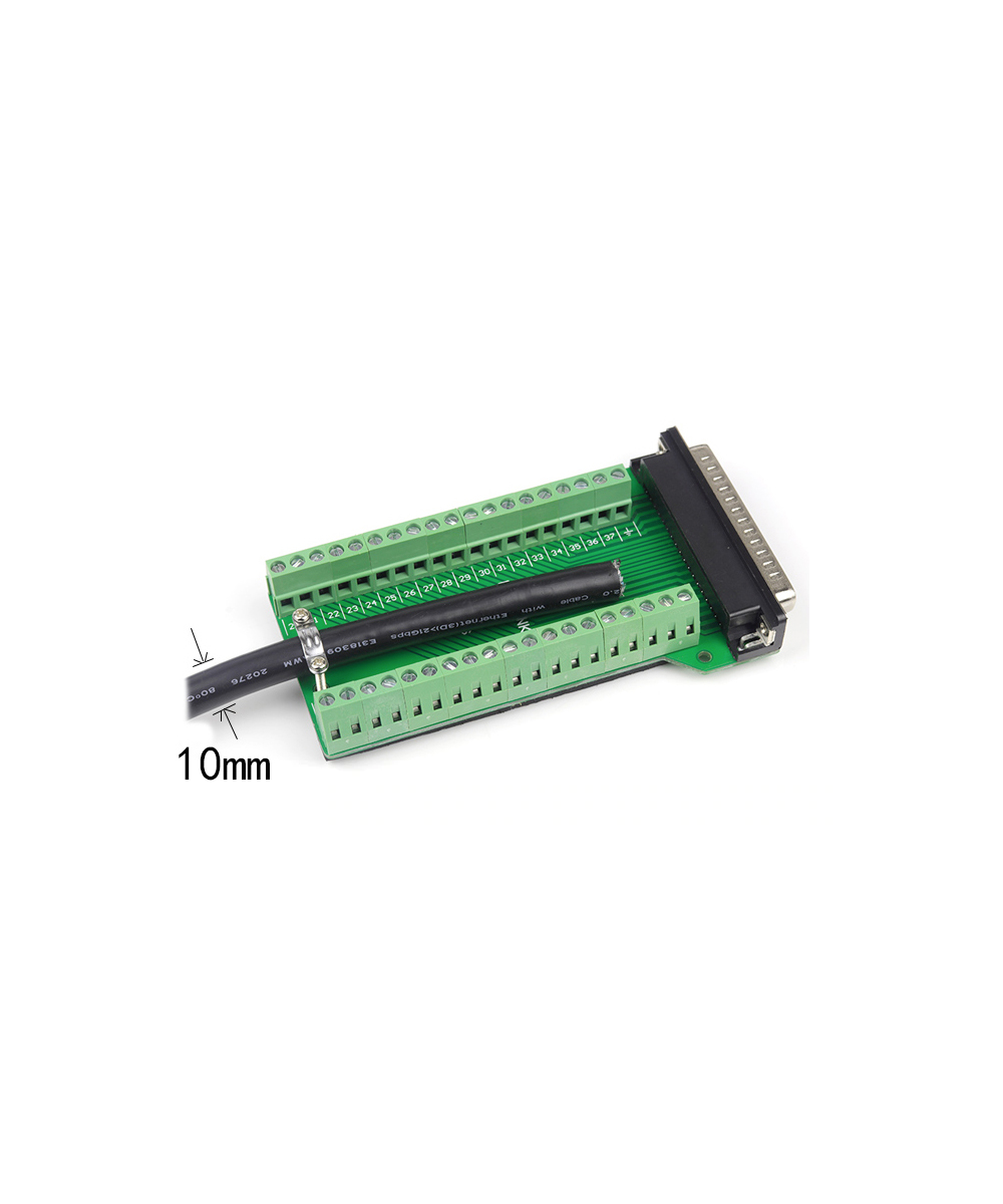 Conector DB37 hembra con tornillos