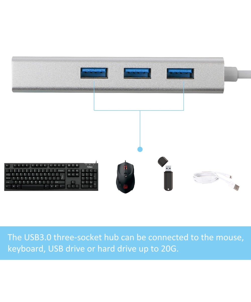 Adaptador de RED y HUB USB 3.0 de USB-C a RJ45 10/100M