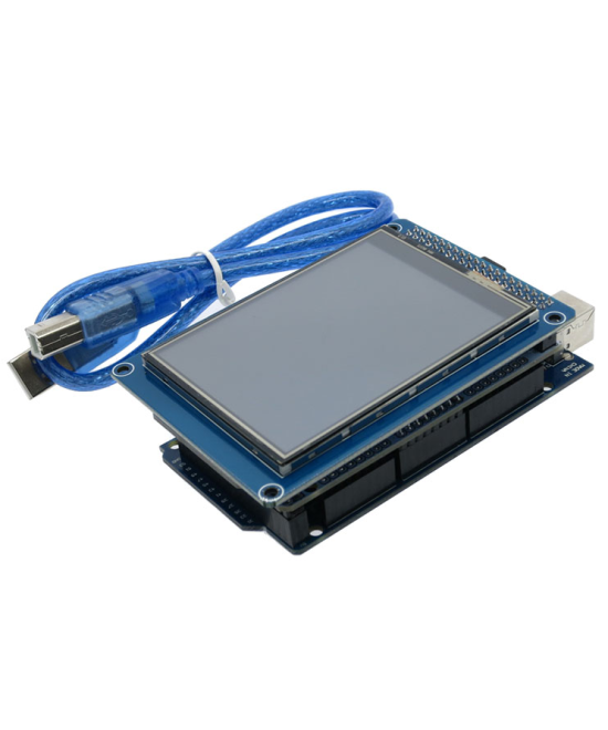 Tarjeta de Desarrollo Mega 2560 R3, Shield y Pantalla Touch 3.2 Pulgadas (Kit)