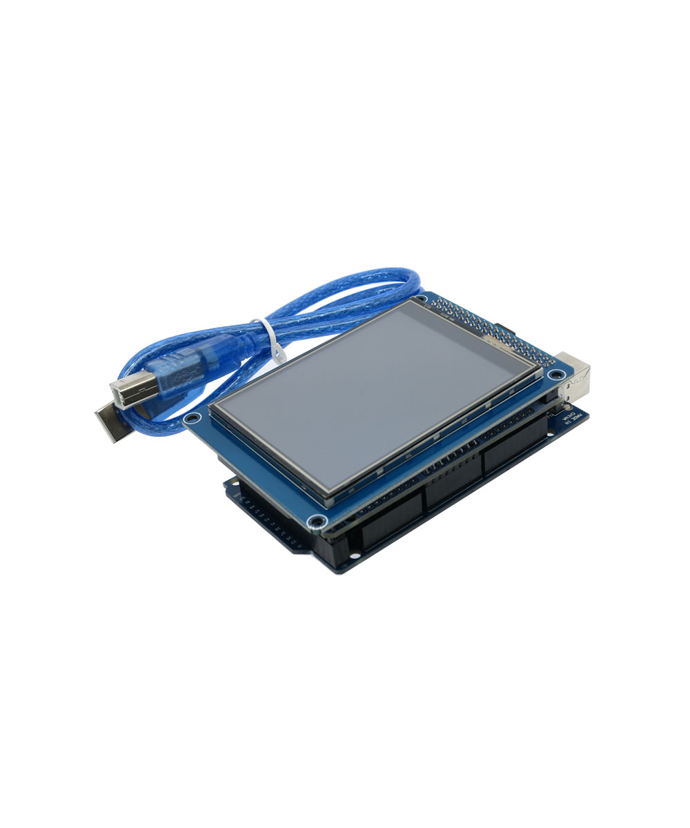 Tarjeta de Desarrollo Mega 2560 R3, Shield y Pantalla Touch 3.2 Pulgadas (Kit)