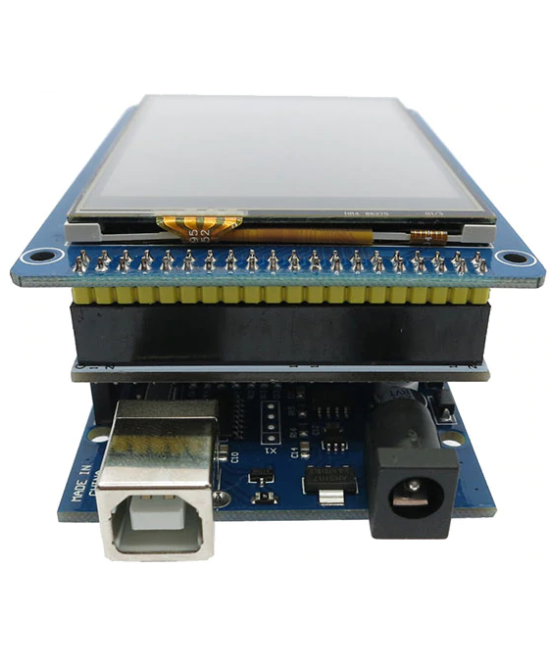 Tarjeta de Desarrollo Mega 2560 R3, Shield y Pantalla Touch 3.2 Pulgadas (Kit)