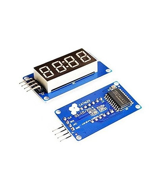 Pantalla de 4 bits TM1637 compatible con Arduino y Raspberry