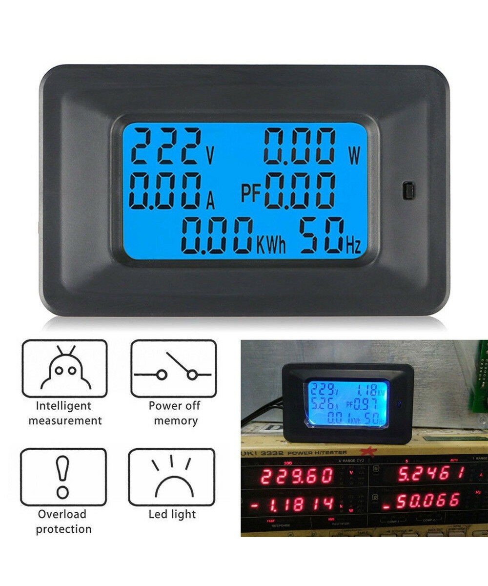 Monitor de energia AC 110V/220V 100A monofasico