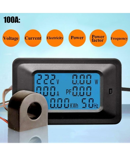 Monitor de energia AC 110V/220V 100A monofasico