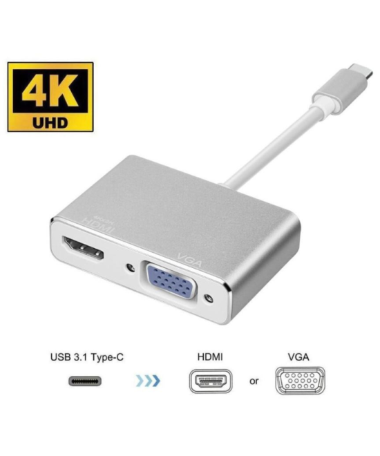 Adaptador USB-C a HDMI/ VGA