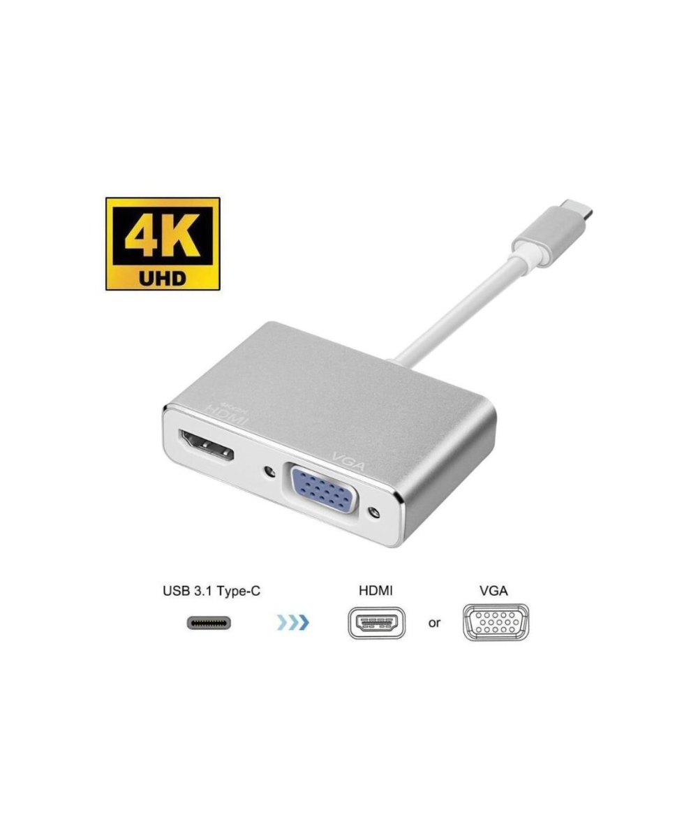 Adaptador USB-C a HDMI/ VGA