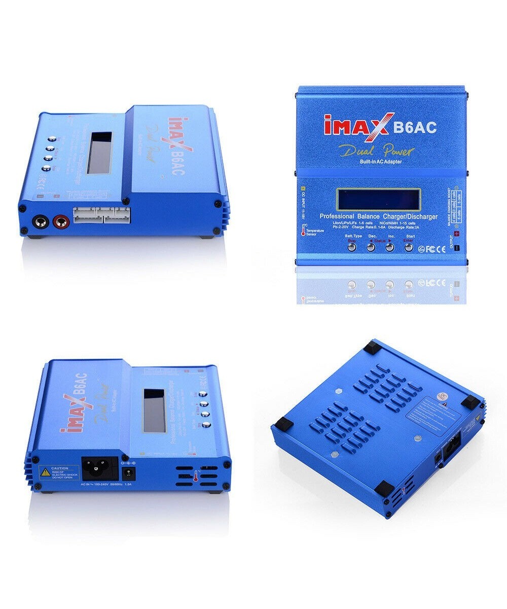 Cargador de batería tipo LiPo IMAX B6 AC 80W 6A 5000mAh