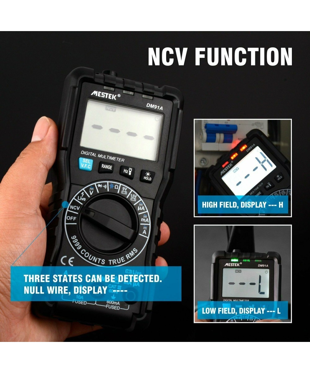 Multimetro digital autorango Mestek DM91A
