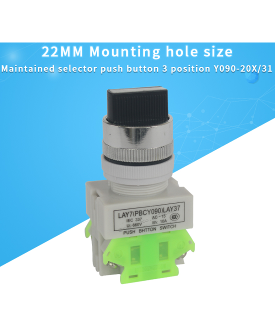 Interruptor rotatorio de tres posiciones