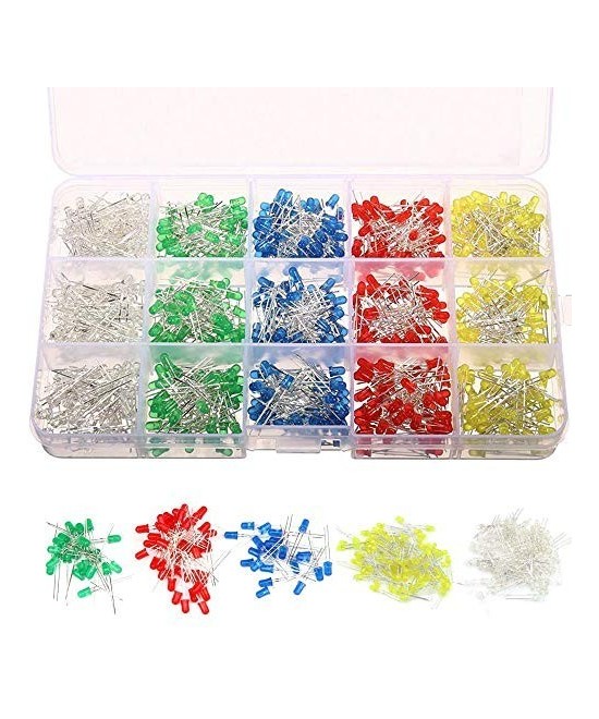 Caja de diodos LED 1000 piezas 3mm