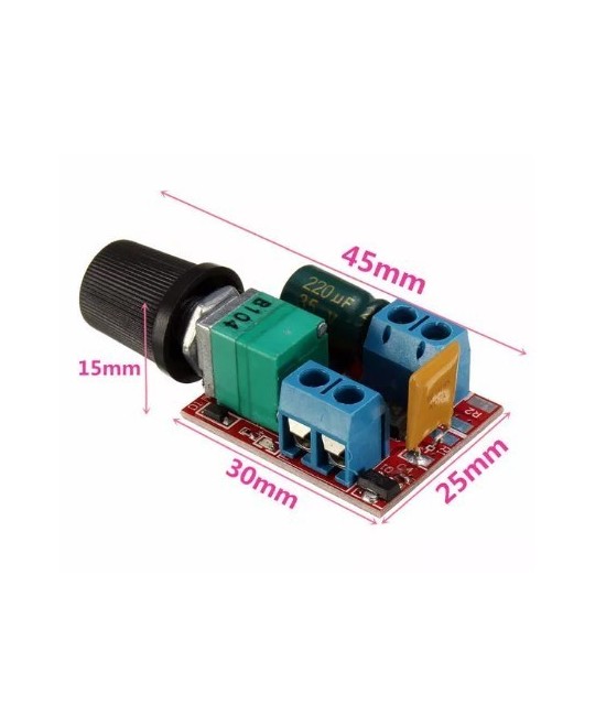 Controlador de velocidad de motor PWM 5A
