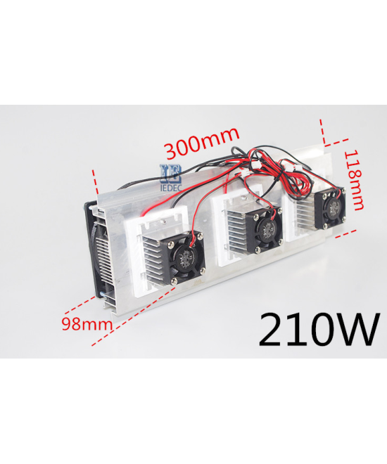 Enfriador para sistema de refrigeración peltier de 3 núcleos 12V 18A 210W