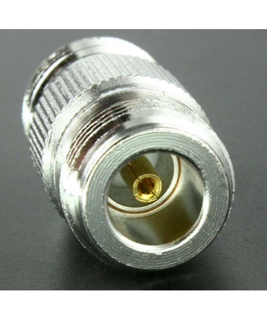 Adaptador RF de coaxial tipo N hembra a hembra con rosca fija