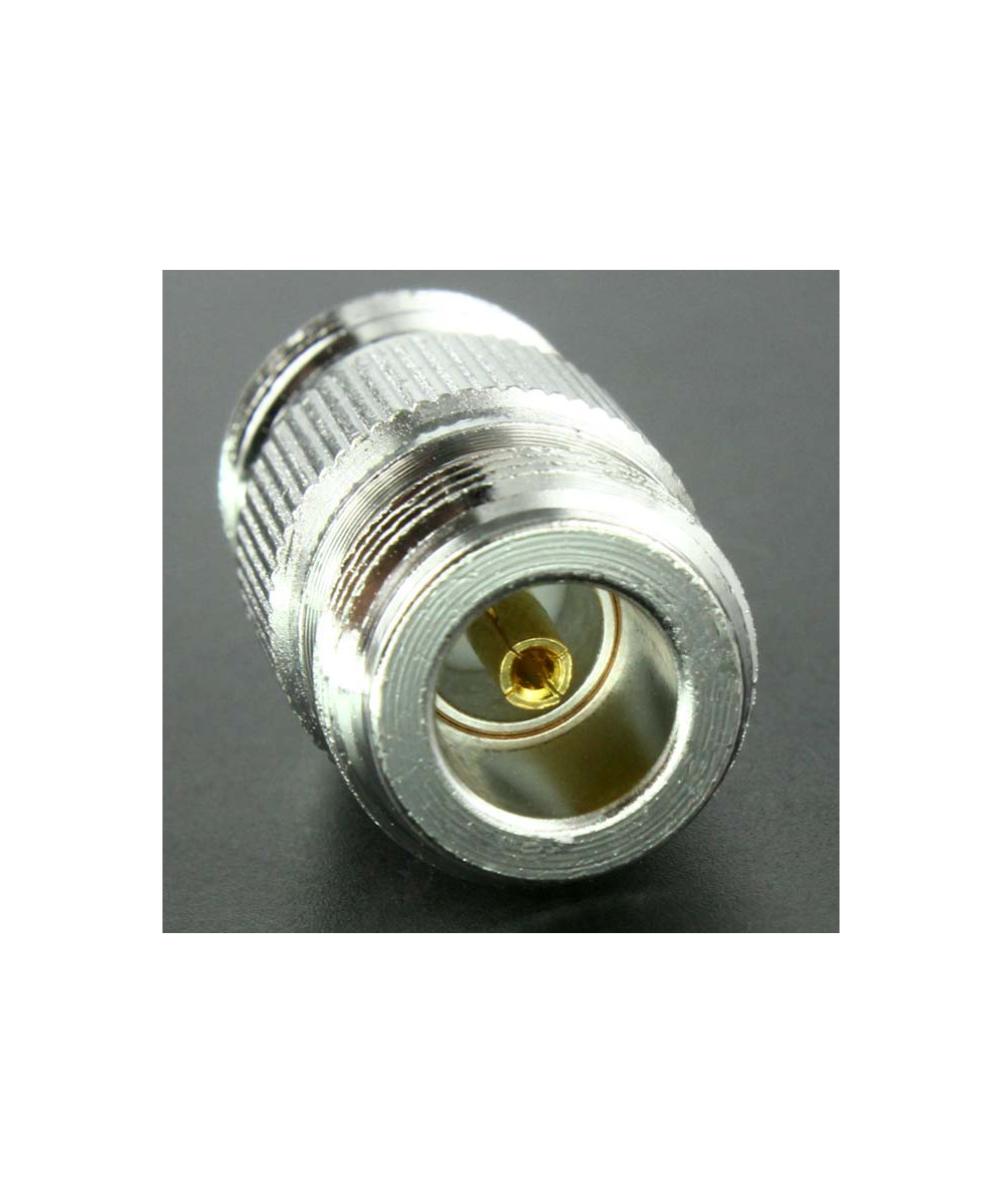 Adaptador RF de coaxial tipo N hembra a hembra con rosca fija