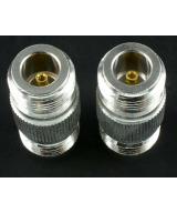 Adaptador RF de coaxial tipo N hembra a hembra con rosca fija