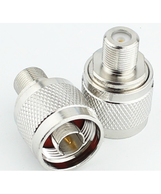 Adaptador RF de coaxial tipo N macho a coaxial TV tipo hembra