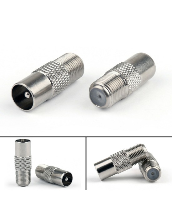 Adaptador RF de conector de TV a coaxial