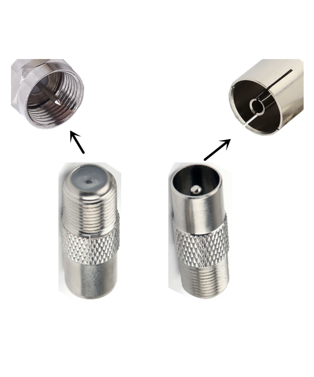 Adaptador RF de conector de TV a coaxial