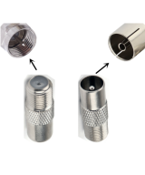 Adaptador RF de conector de TV a coaxial