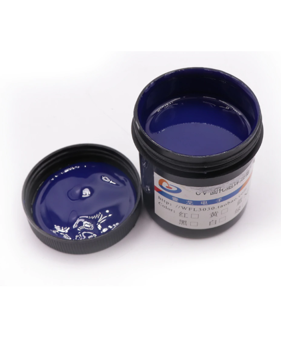 Tinta UV para placa PCB color azul (mascara para soldar)