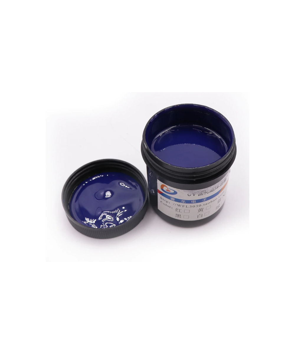 Tinta UV para placa PCB color azul (mascara para soldar)