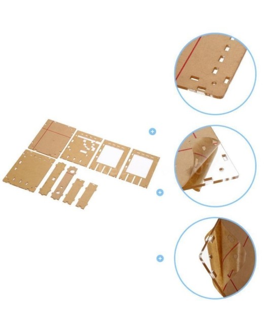 Osciloscopio digital Ensamblado 200Khz con cobertor acrílico y fuente de energia 9V