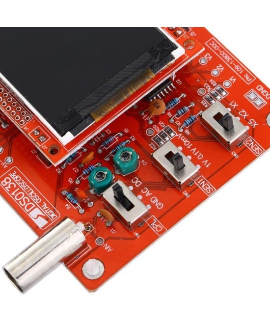 Osciloscopio digital Ensamblado 200Khz con cobertor acrílico y fuente de energia 9V