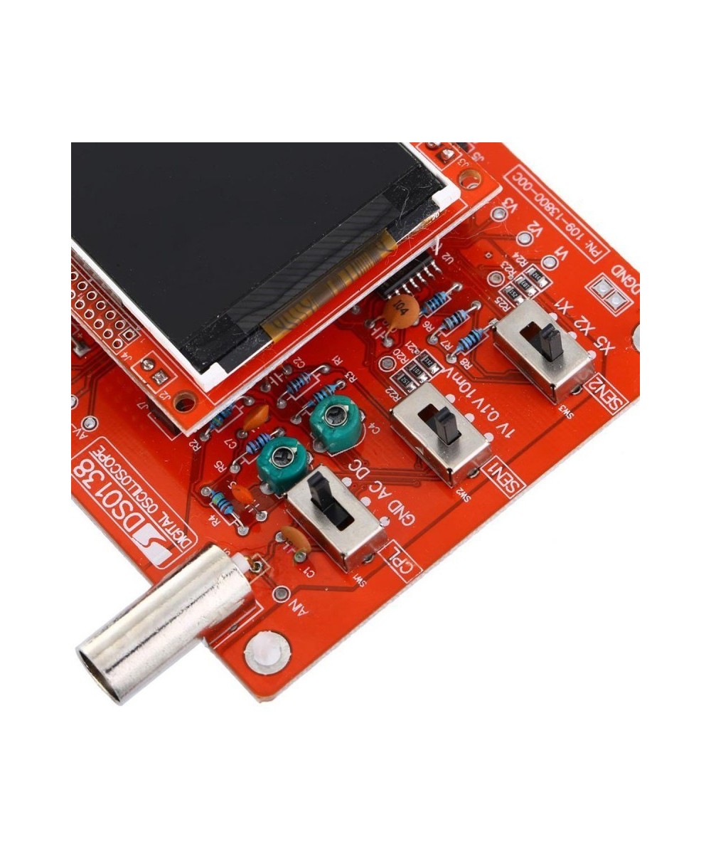 Osciloscopio digital Ensamblado 200Khz con cobertor acrílico y fuente de energia 9V