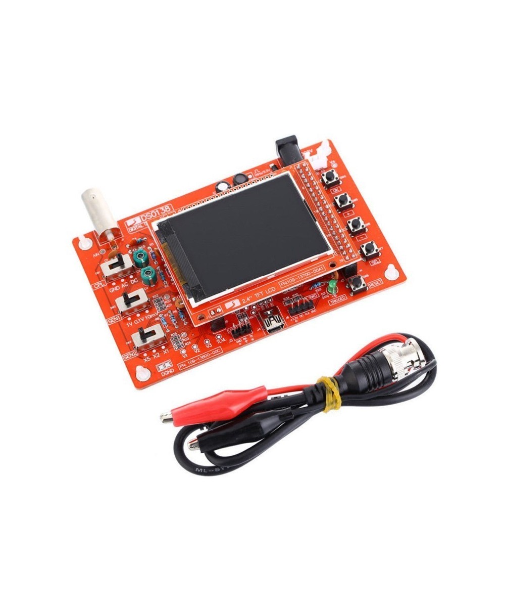 Osciloscopio digital Ensamblado 200Khz con cobertor acrílico y fuente de energia 9V