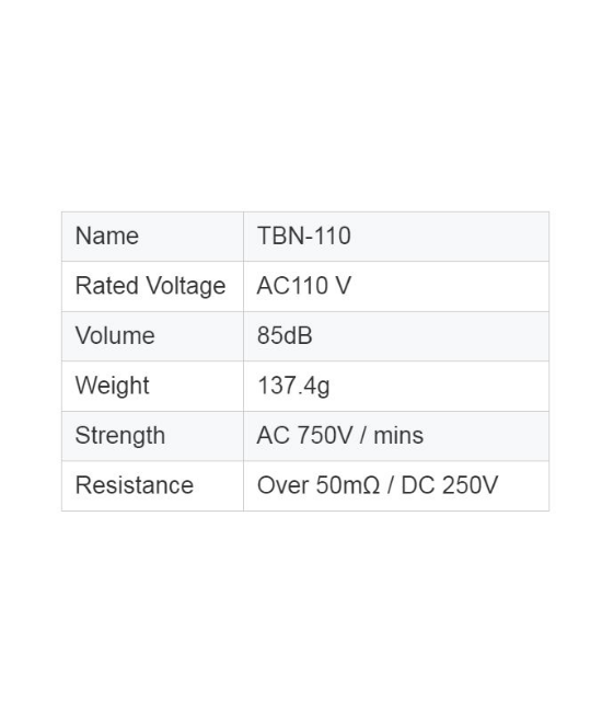 Buzzer activo 110V TEND TBN-110