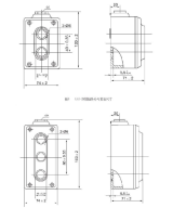 Interruptor industrial de tres botones