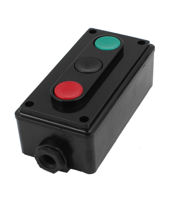 Interruptor industrial de tres botones