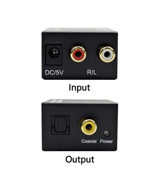 Convertidor de Audio de analógico RCA a Óptico digital